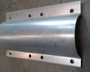 Tube coupling 90mm short half galv M&M